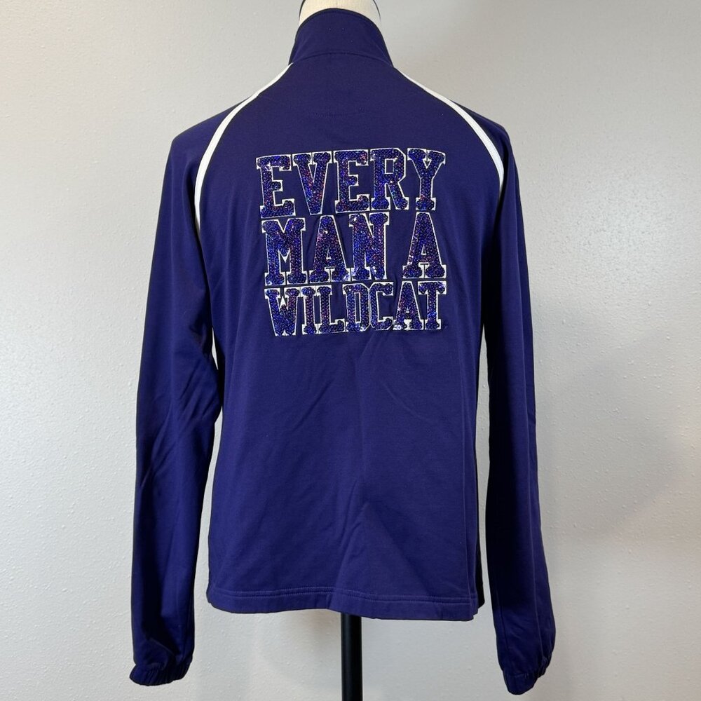 Kansas State Wildcats Track Jacket Womens M Every Man A Wildcat Zip Front Purple - Picture 2 of 16